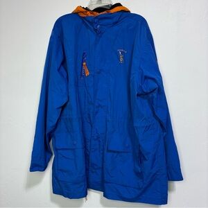 Pussers BVI VTG Nylon Windbreaker Jacket Hooded Blue Men 2X Tropical Nautical